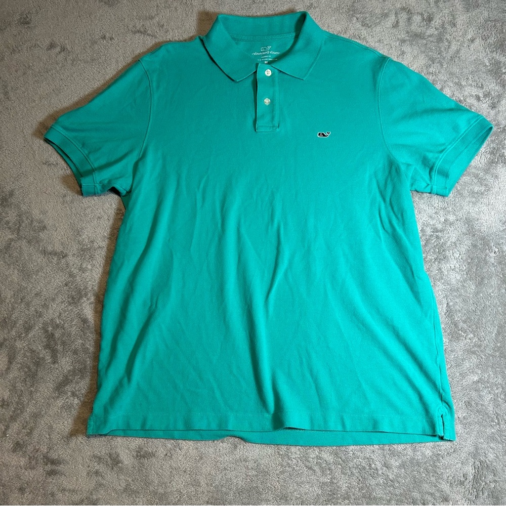 Vineyard Vines Men's Aqua Polo Shirt